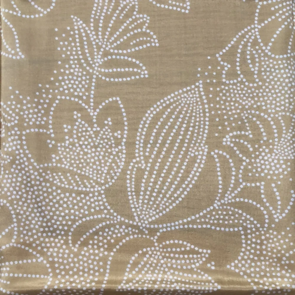 VTG Evan Picone Dotted Floral Pattern Golden Look Silk Square Scarf